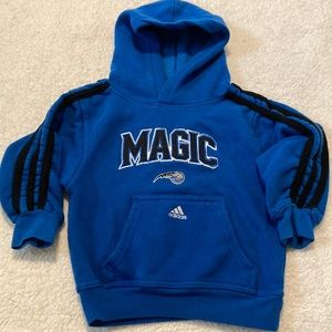 Adidas Orlando Magic Basketball blue hoodie cotton/polyester sweatshirt Size 3T
